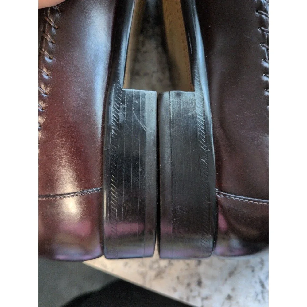 Giorgio Brutini Genuine Embossed Leather Loafers Brazil Mens Size 13D Burgundy